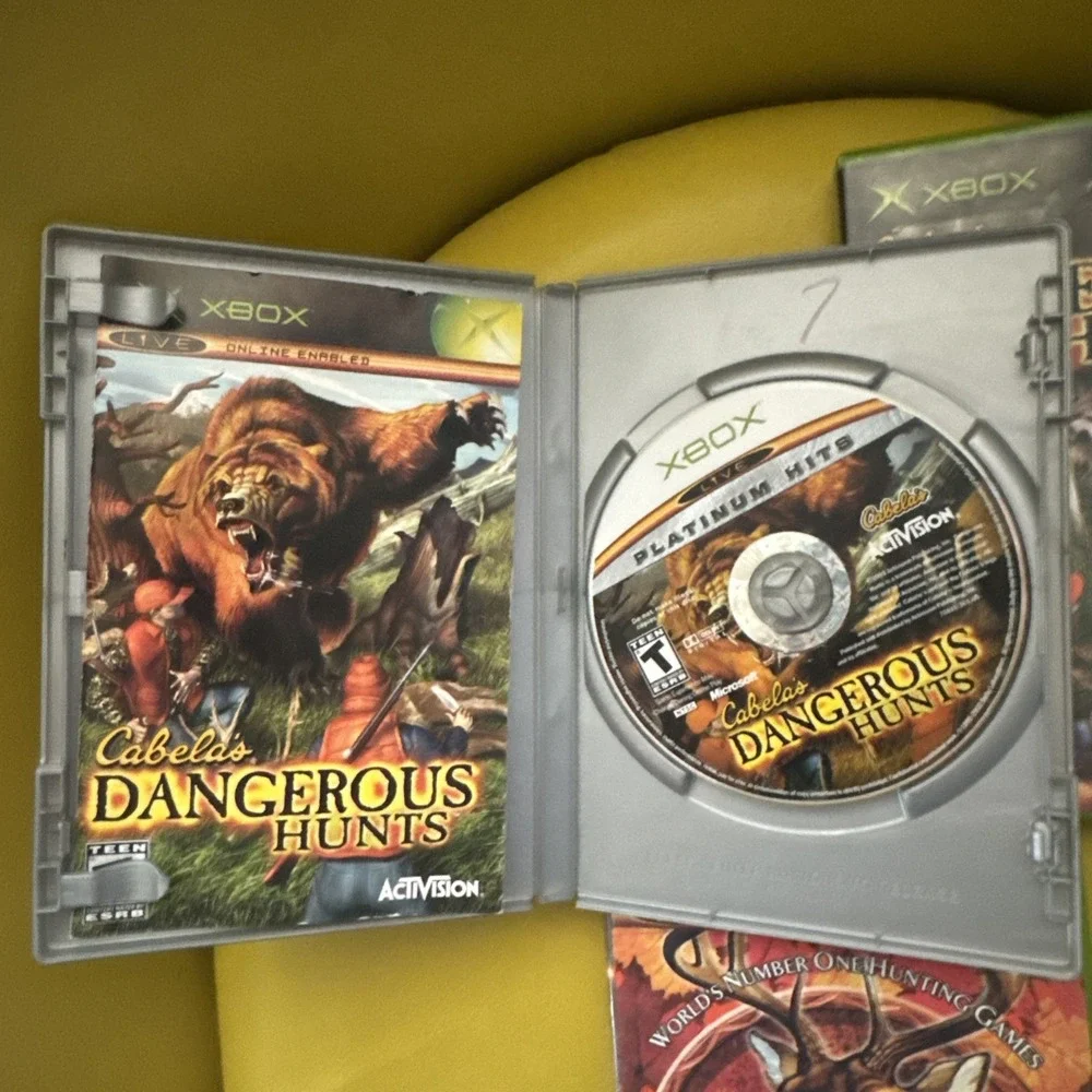 Cabela's Dangerous Hunts 1 & 2 Deer Hunt Microsoft Xbox 2003 Complete w/Manuals